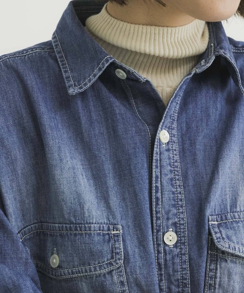 「URBAN RESEARCH」 長袖シャツ 36 インディゴブルー レディースの画像