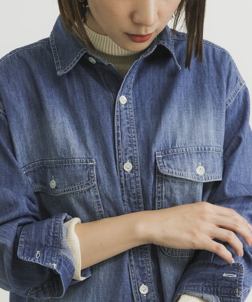 「URBAN RESEARCH」 長袖シャツ 36 インディゴブルー レディースの画像