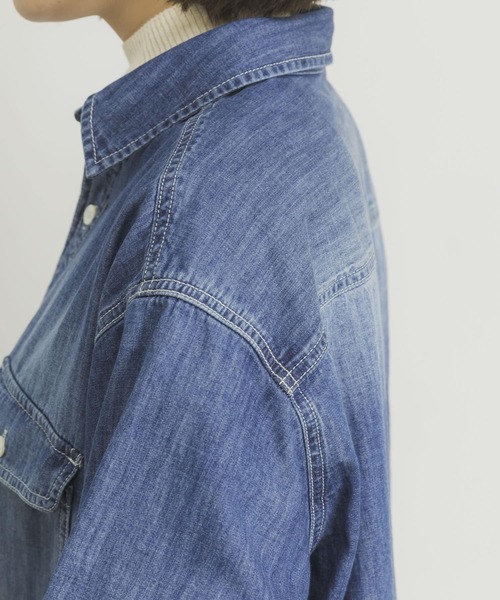 「URBAN RESEARCH」 長袖シャツ 36 インディゴブルー レディースの画像
