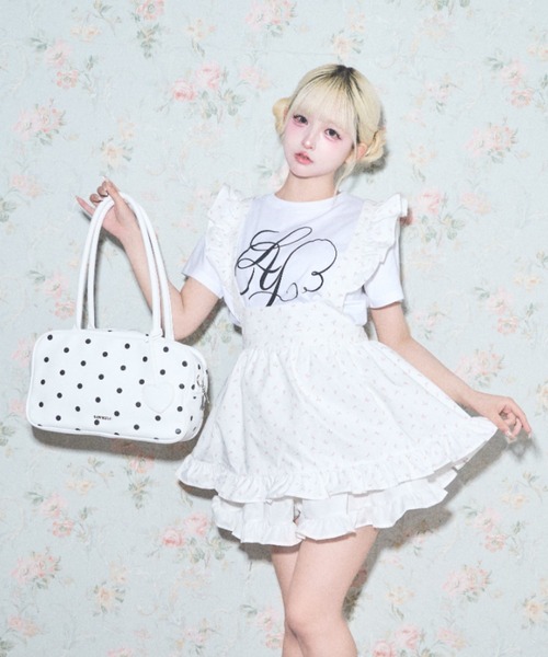 Lovilyn ハンドバッグ ハートチャーム付き2wayボストンバッグ