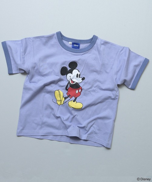 Disney（ディズニー） tシャツ 「Disney」別注ミッキーレトロプリント