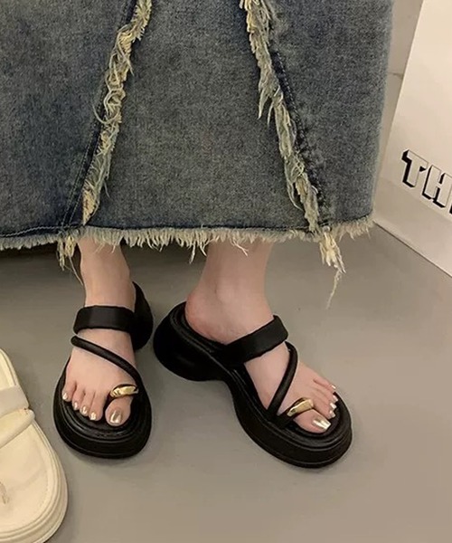 shopnikoniko（ショップにこにこ） サンダル メタルサムリング