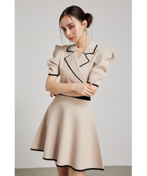 「rienda」 ニットワンピース SMALL ライトベージュ レディース_画像4