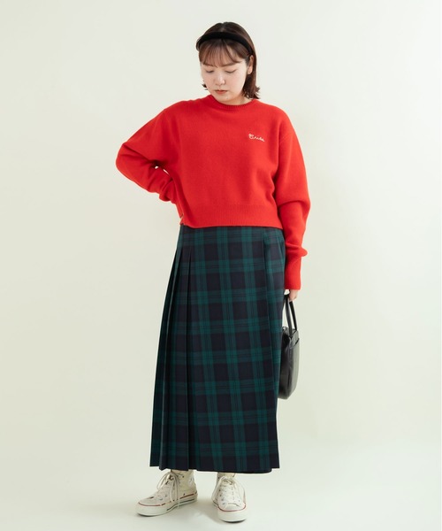 child woman タータンチェック キルト プリーツロング　巻きスカート CHILD WOMAN（チャイルドウーマン） ロング スカート T/Wタータン