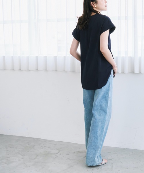 「Emma Taylor」 半袖ブラウス FREE ネイビー レディース_画像6