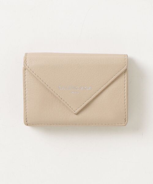BALENCIAGA（バレンシアガ） ペーパーミニ 三つ折り 財布 - ベージュ