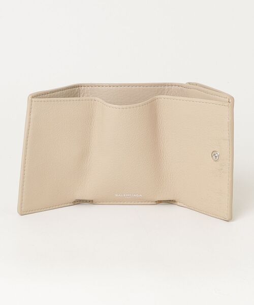 BALENCIAGA ベージュ ペーパーミニウォレット BALENCIAGA（バレンシアガ） ペーパーミニ 三つ折り 財布 - ベージュ