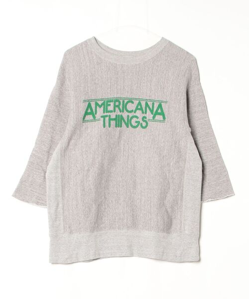 アメリカーナ　スウェット　Tシャツ　グレー AMERICANA（アメリカーナ） スウェットカットソー FREE グレー