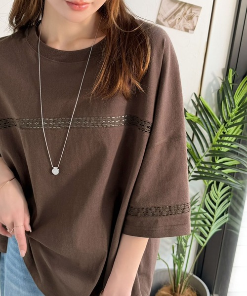 「Java」 7分袖カットソー LARGE グレー レディース | Java | 16