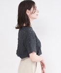 tシャツ 半袖 レースジャカードカットソー「洗...の詳細画像5