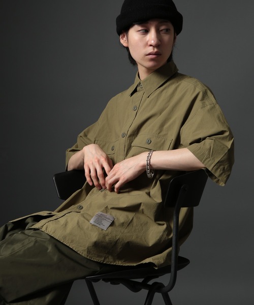 「MAISON CLUB」 半袖シャツ FREE ネイビー メンズ_画像6