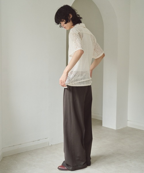 「CAMPHOR WOOD」 半袖シャツ LARGE ブラック メンズ_画像2