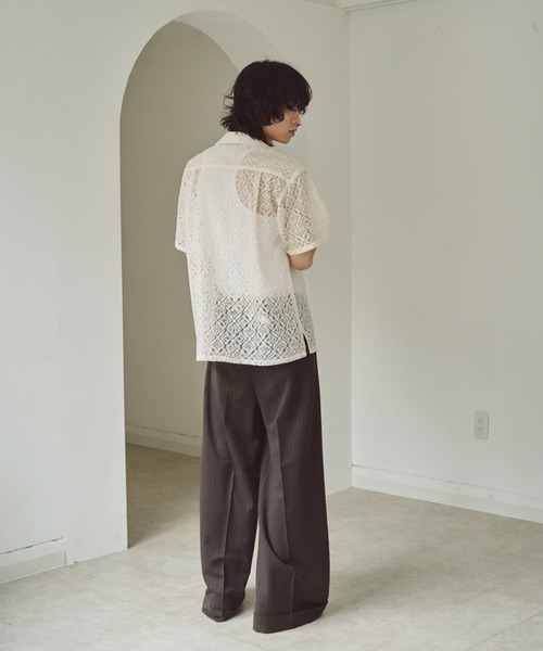 「CAMPHOR WOOD」 半袖シャツ LARGE ブラック メンズ_画像4