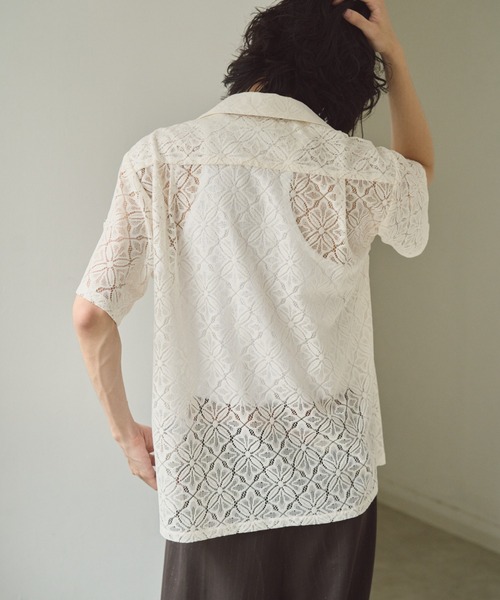 「CAMPHOR WOOD」 半袖シャツ LARGE ブラック メンズ_画像9