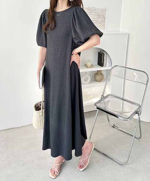 「GeeRA」 半袖ワンピース MEDIUM ブルー レディース_画像6