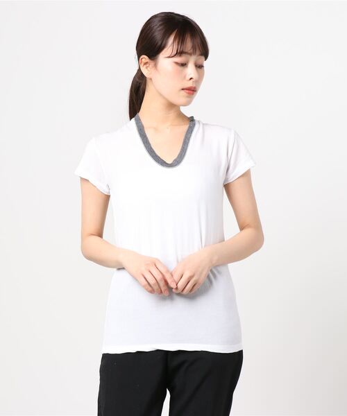 tシャツ 「V::ROOM 」ブイ ルーム/ tencel stretch S/S crew レディース