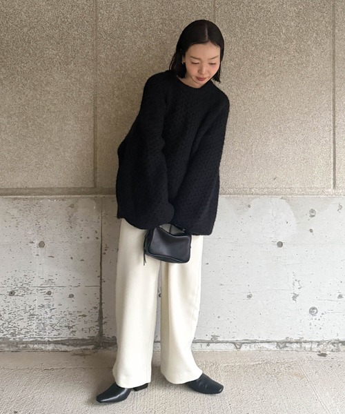 ニット セーター オーバーサイズハニカムニット レディース : ZOZOTOWN