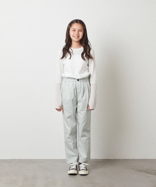 a.v.v tシャツ 「150-160」袖シアー切り替えカットソー キッズ