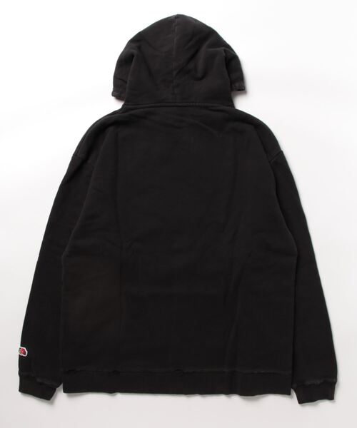FRUIT OF THE LOOM パーカー BLACK PRINT HOODIES メンズ