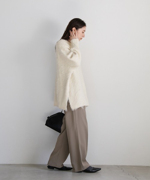 CTHY シティ ウールモヘアニットポロ エクリュホワイト M 1回着用 ワン