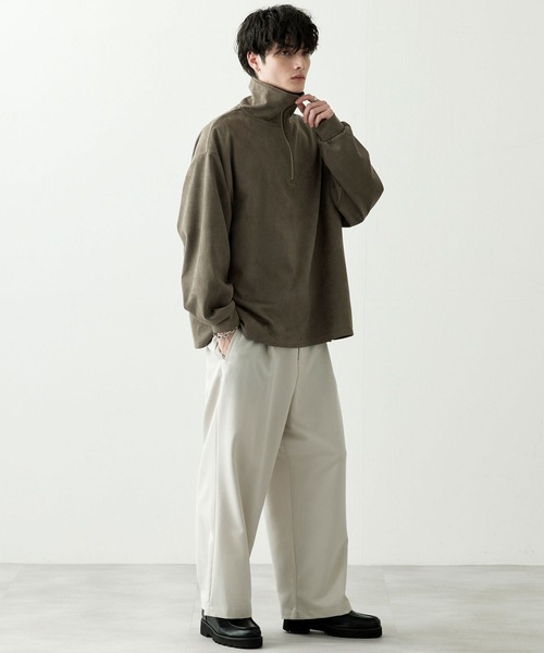 Anchor Smith トレーナー スウェット ハーフジップビッグカラー ルーズ