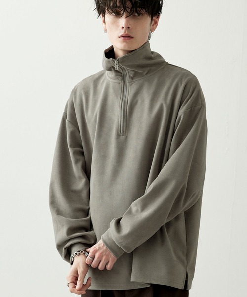 Anchor Smith トレーナー スウェット ハーフジップビッグカラー ルーズ