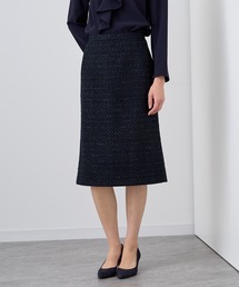 ANAYI（アナイ） スカート ミックスツイードバックフレア スカート