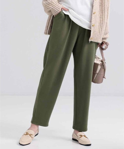 スラックス テーパードパンツ　textured stretch maidi スラックス テーパードパンツ textured stretch maidi