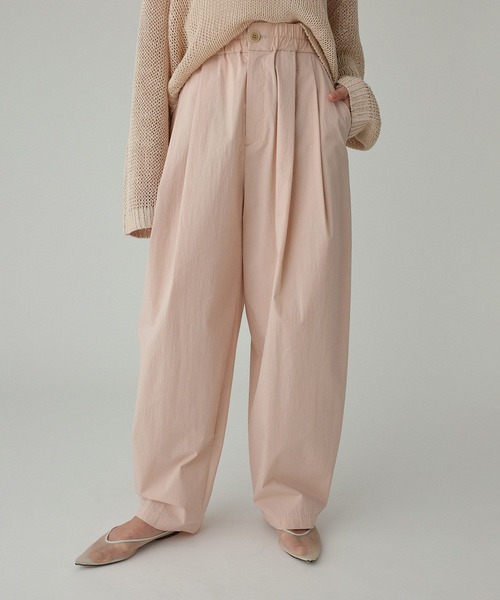 BABYLONE（バビロン） パンツ コットンナイロンタックパンツ