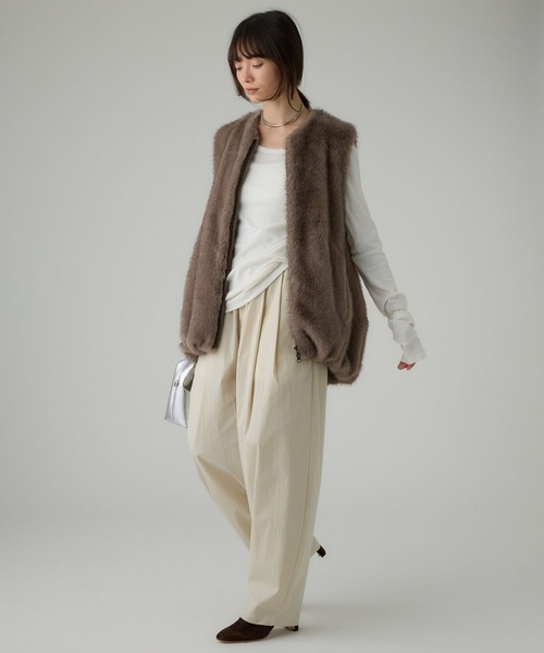 BABYLONE（バビロン） パンツ コットンナイロンタックパンツ