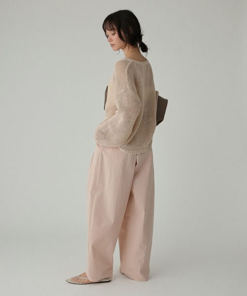 BABYLONE（バビロン） パンツ コットンナイロンタックパンツ