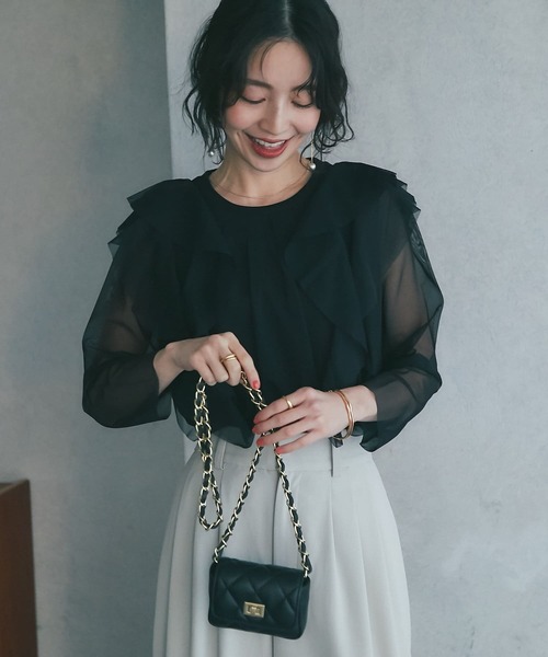 La boutique Bonbon（ラブティックボンボン） tシャツ ラッフル