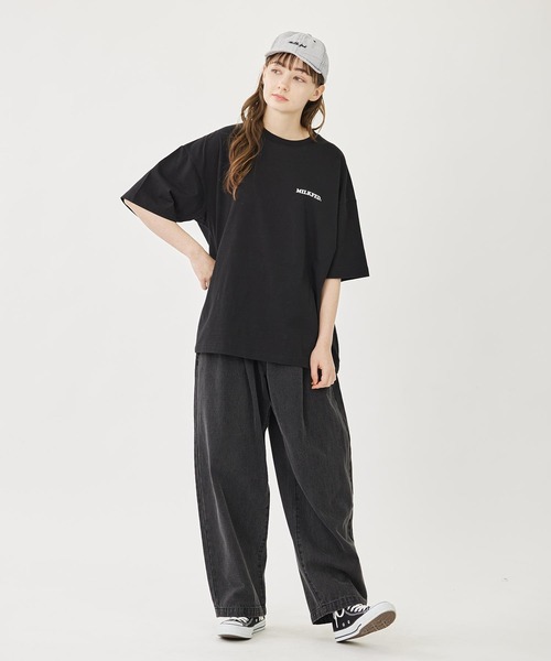 MILKFED. ジーンズ デニム デニムパンツ WIDE TUCK PANTS レディース  