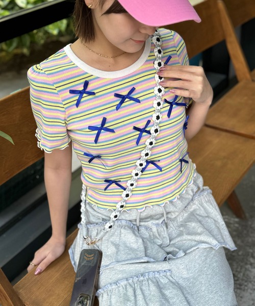 ビッグフラワーカラフルスマホショルダー HELLO.SANFRANCISCO 「HELLO.SANFRANCISCO/ハロー