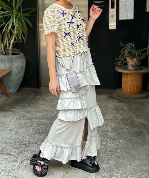ビッグフラワーカラフルスマホショルダー HELLO.SANFRANCISCO 「HELLO.SANFRANCISCO/ハロー