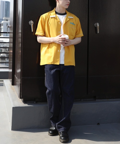 ⚠️限界まで値下げしました！GAVIAL イエロー ボーリングシャツ　2024新作 GAVIAL L/S bowling shirts fly ボーリングシャツ