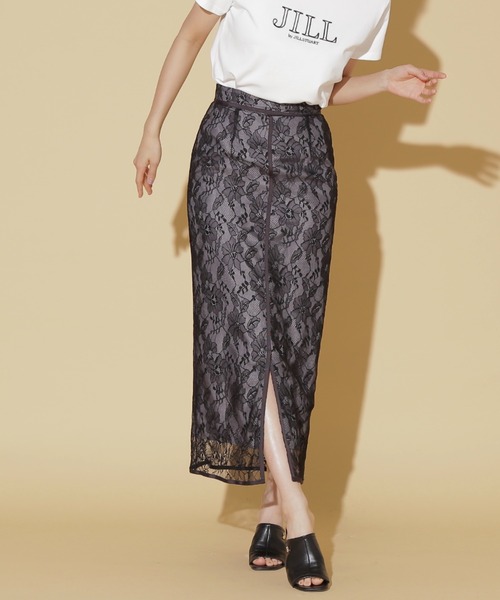 完売品　BRILL特注　raspailシルクレーススカート BRILL(ブリル)｜【raspail】レーススカーフ/カーキ の通販｜ELLESHOP