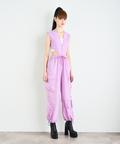 ANNA SUI ベスト ジレ NYC スポーツワッシャー レースアップベスト 