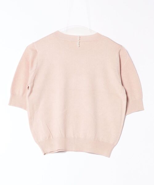 ニット セーター バック パール ベーシック ラメ ニット トップス HUIT レディース HUIT bouquet ニット セーター バック パール ベーシック ラメ