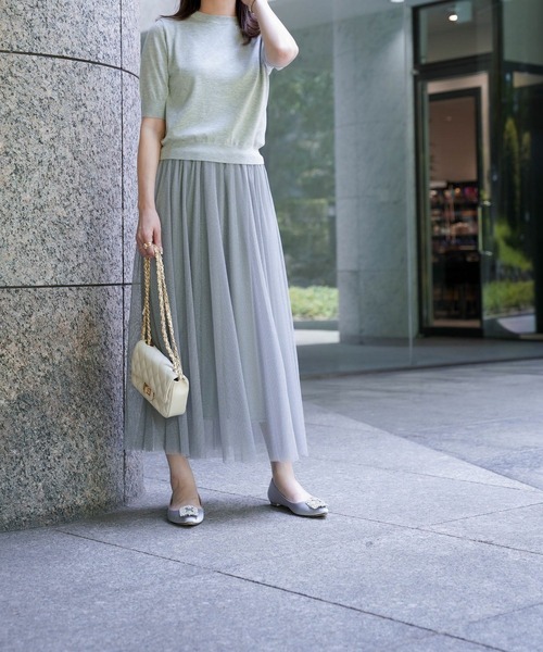ニット セーター バック パール ベーシック ラメ ニット トップス HUIT レディース HUIT bouquet ニット セーター バック パール ベーシック ラメ