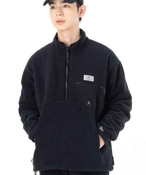 ニューエラ ブラック シェル マウンテンパーカー 【XL】 裏フリース メンズ NEW ERA（ニューエラ） マウンテンパーカー ウインドブレーカー