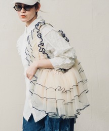 ORIENT MILLINERY DORA【ドーラ】Frilled Bag 黒 DŌRA / SAND | ORIENT MILLINERY