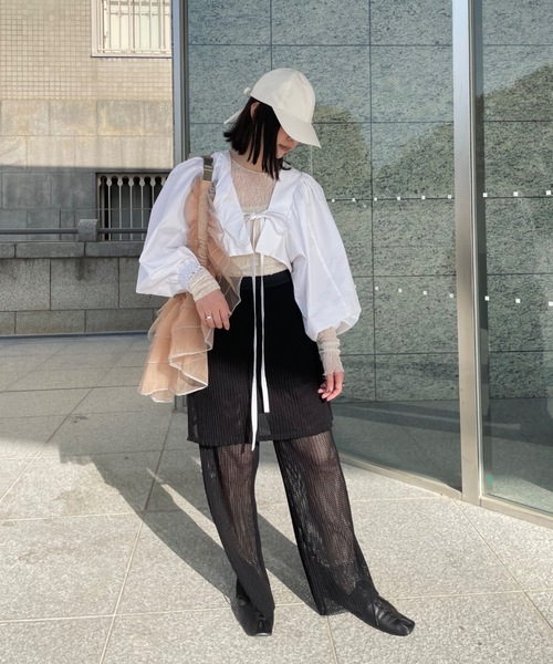 ORIENT MILLINERY DORA【ドーラ】Frilled Bag 黒 DORA【ﾄﾞｰﾗ】フリルバッグ（ボディバッグ/ウエストポーチ