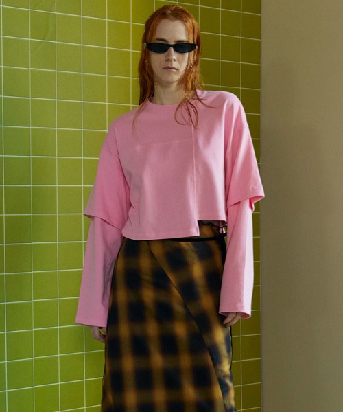 MAISON SPECIAL tシャツ Block Stitch Tops/ブロックステッチ