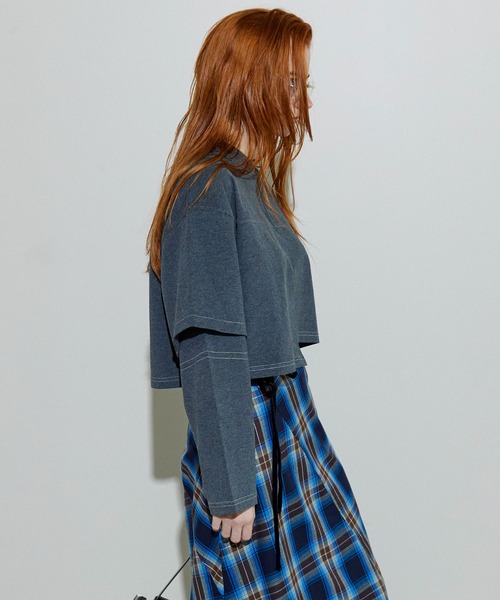 メゾンスペシャル トップス MAISON SPECIAL tシャツ Block Stitch Tops/ブロックステッチ