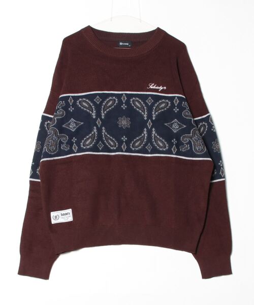 Subciety（サブサエティ） セーター ニット PAISLEY BORDER KNIT