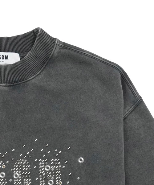 MSGM◆スウェットシャツ◆２色 MSGM トレーナー スウェット MSGMスタッズロゴ スウェットシャツ