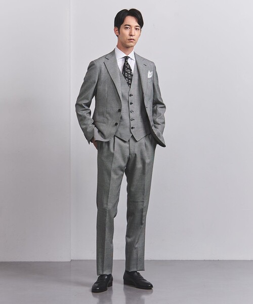 UNITED ARROWS スーツ ベスト ハウンドトゥース シングル5B
