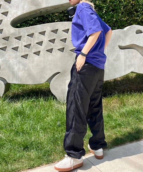 LACOSTE（ラコステ） パンツ モノグラム柄ジャカード ナイロントラック