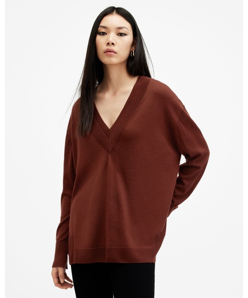 ニット セーター BERN MERINO WOOL V-NECK JUMPER | BERN メリノ ウール Vネック ニット・セーター レディース
